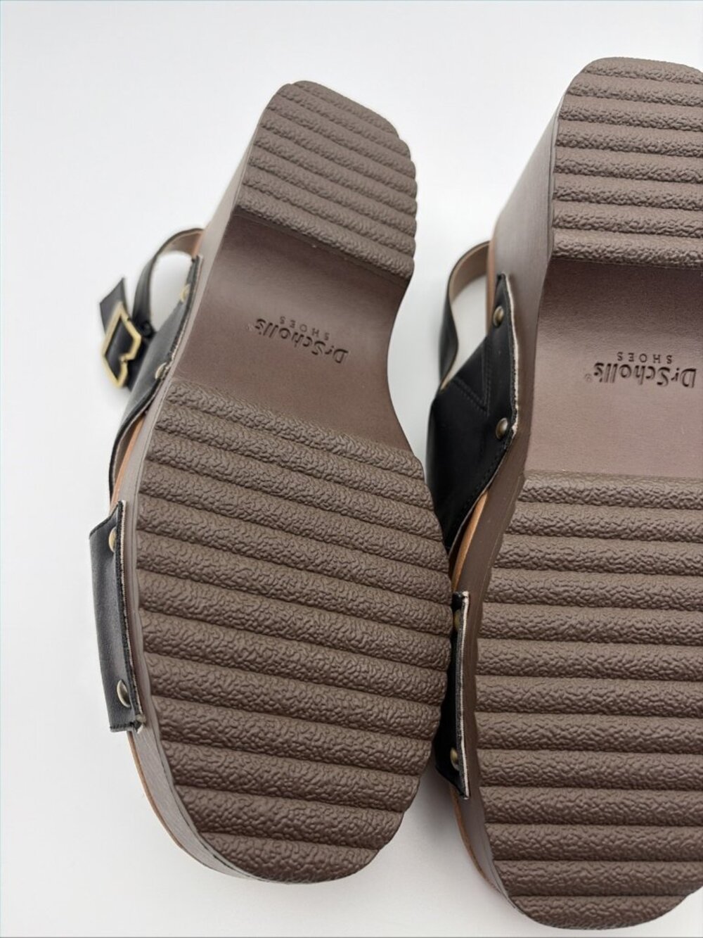 Dr. Scholl’s Women’s 9.5 Black Wedge Platform Slingback Sandals Studded WESLEE - Picture 6 of 8